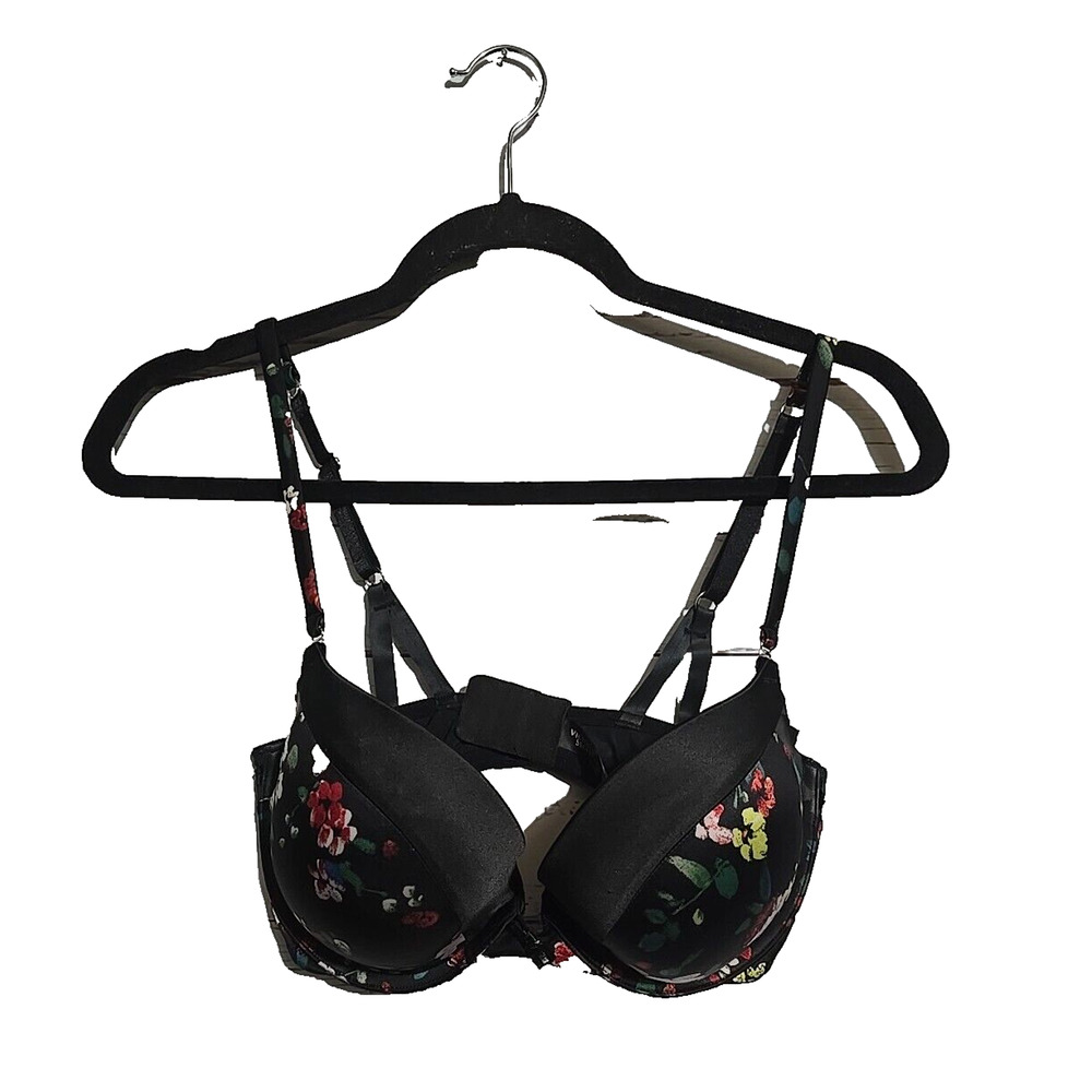 Victoria's‎ Secret Very Sexy Black Full Figure Underwire Push Up Bra Size 34DD